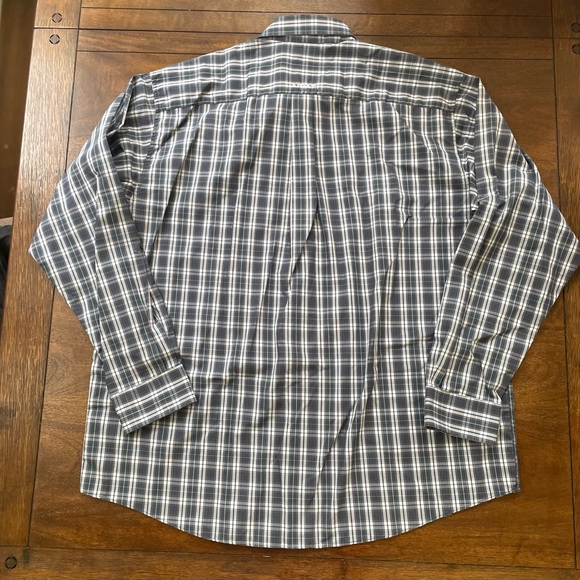 Ariat Wrinkle Free Check Shirt Men's XL Long Sleeve Blue White Button Down Work - Picture 2 of 9